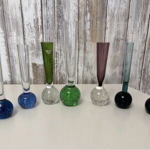 Vintage Handblown Glass Bud Vases -7